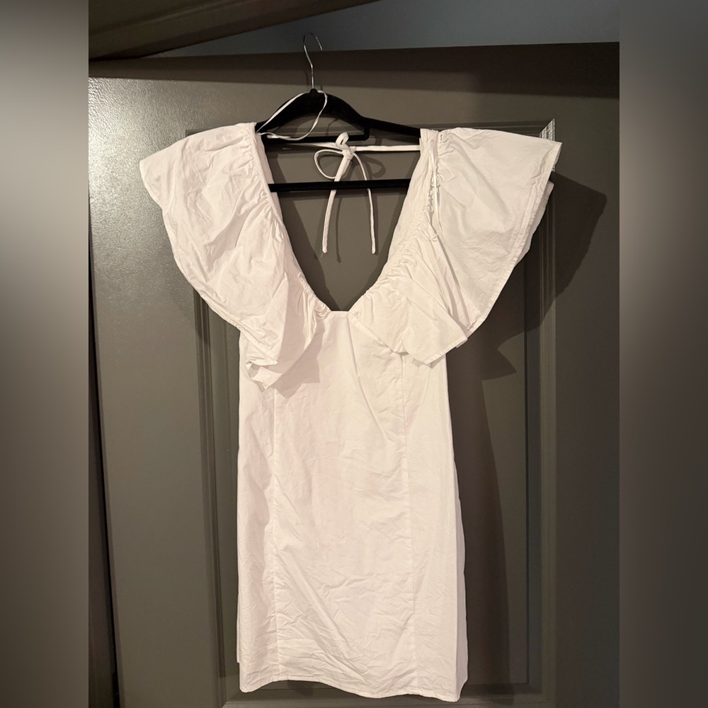 Le Lis White Ruffled Dress